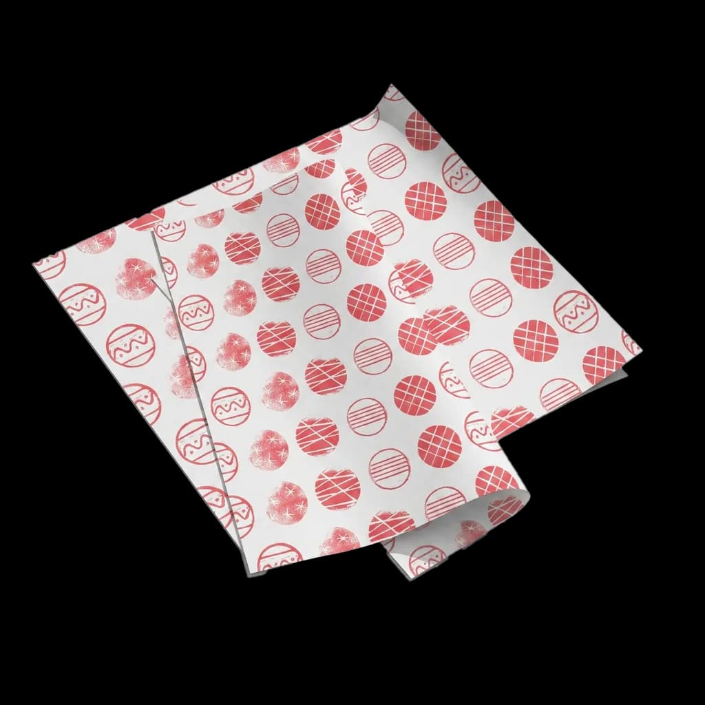 Carta politenata 33 × 40 cm, stampa palline