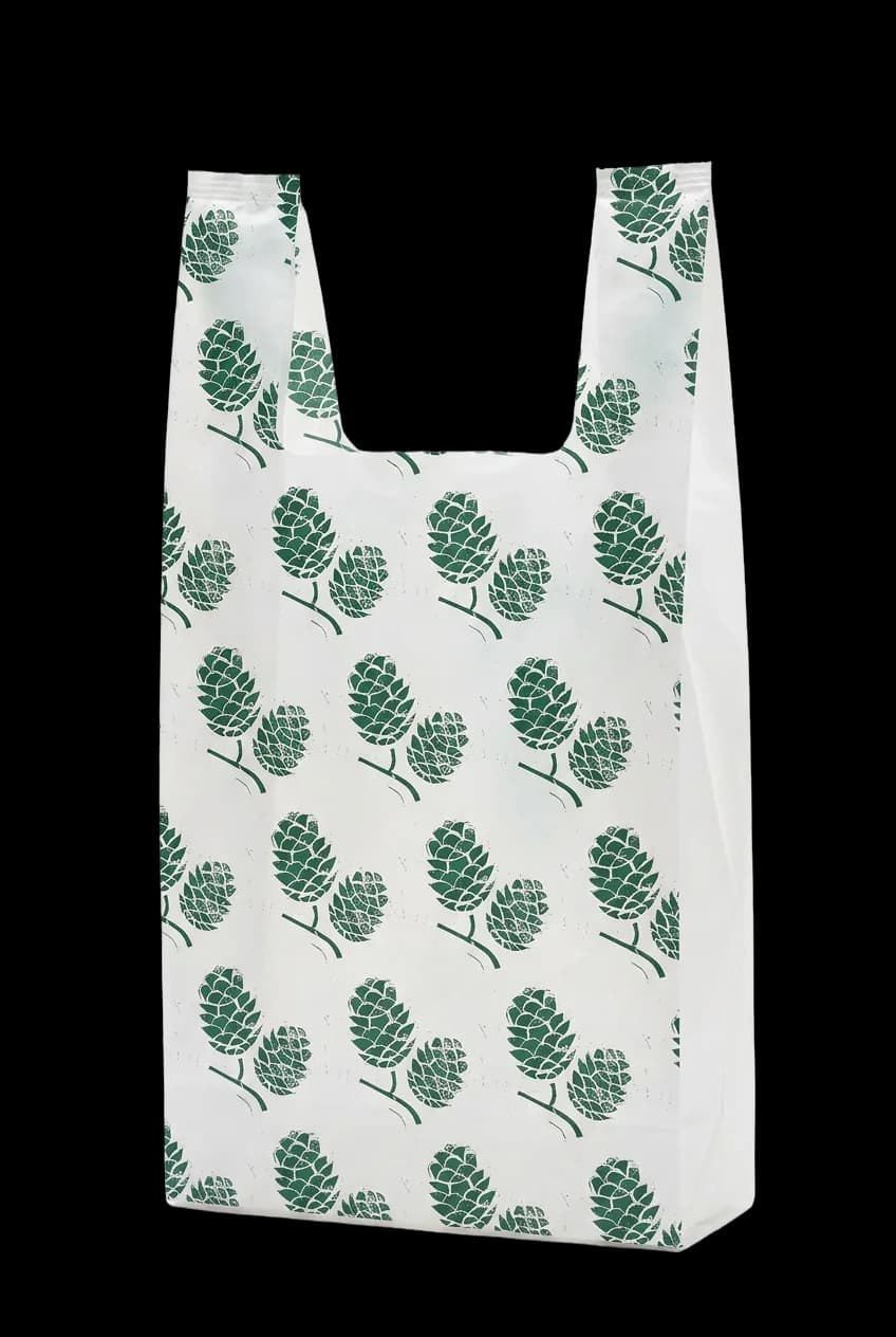 Shopper biodegradabili 28 × 50 cm · media, stampa pigne